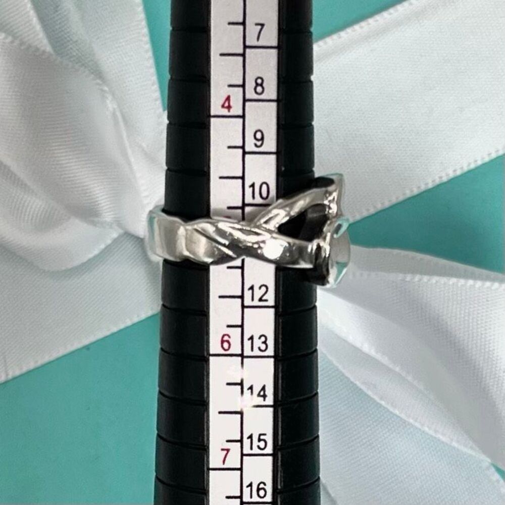 Tiffany & Co. Double Loving Heart Ring Paloma Picasso -529 Silver - Sz 5 - Picture 7 of 16